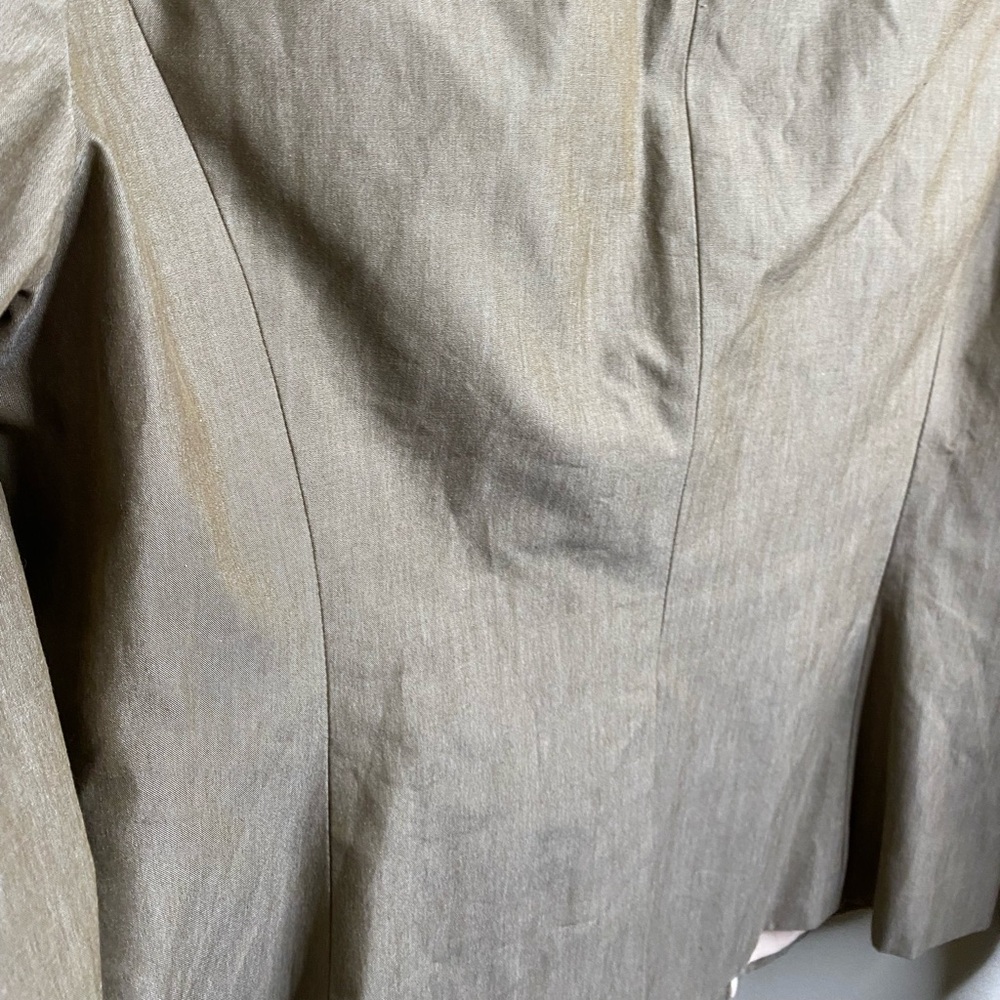 NWT J. Crew Tan/ Taupe Cotton Blazer Two-Button Blazer Size 8 - Picture 9 of 10